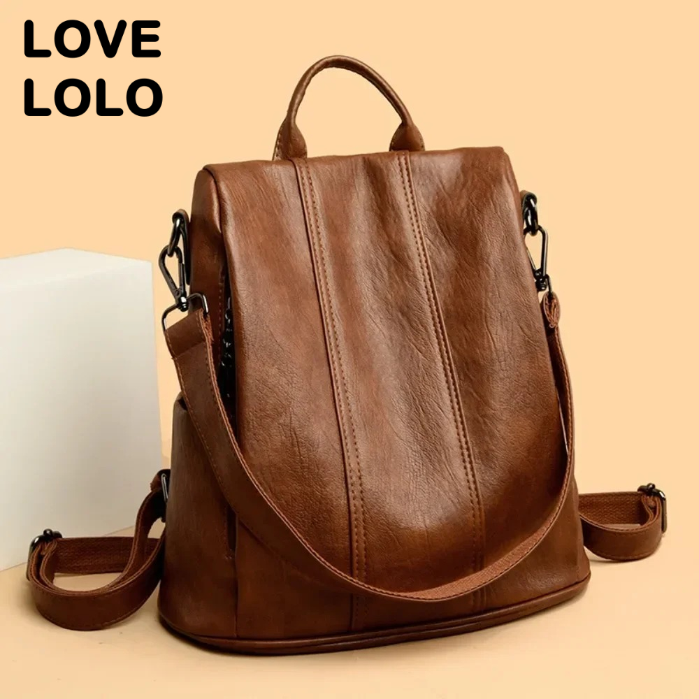 Leather Backpack Vintage - Ransel Laptop Anti Maling BARU untuk