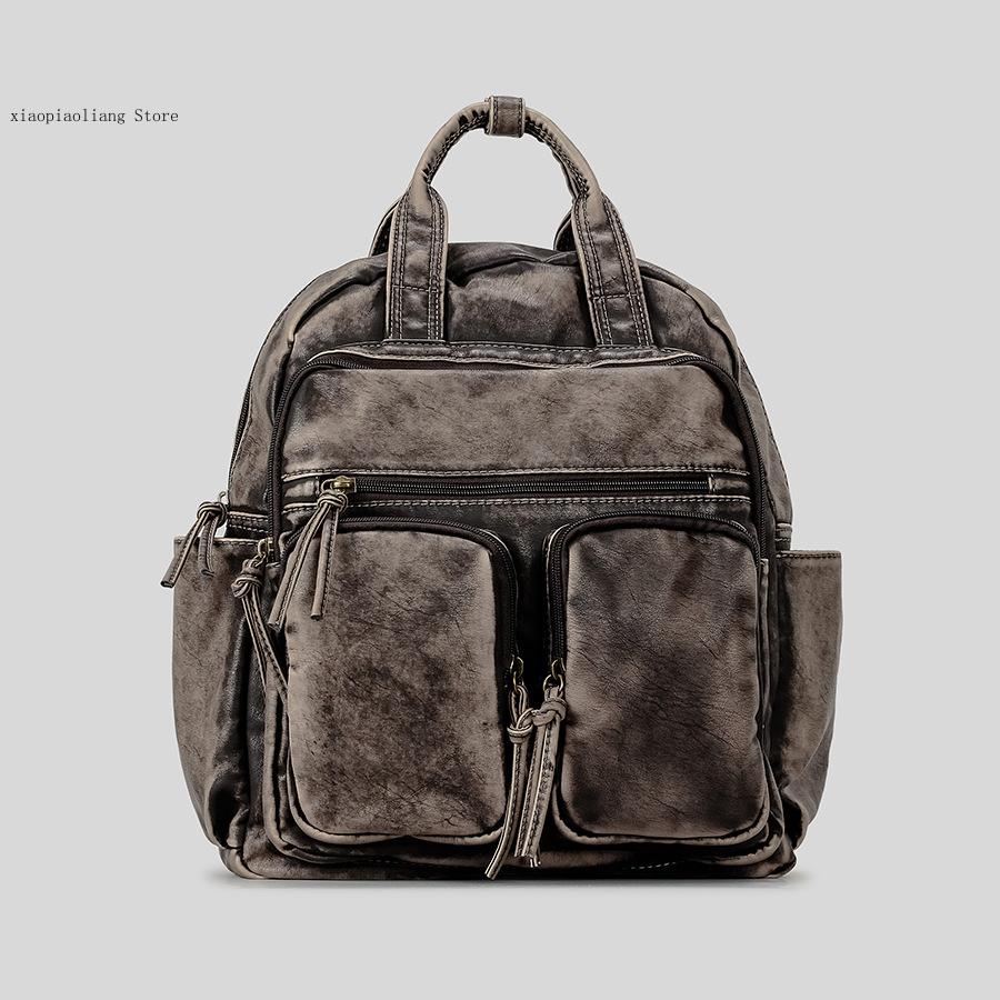 Tas Ransel Kulit PU Lembut Mew - Leather Backpack Vintage ulasan dan harga