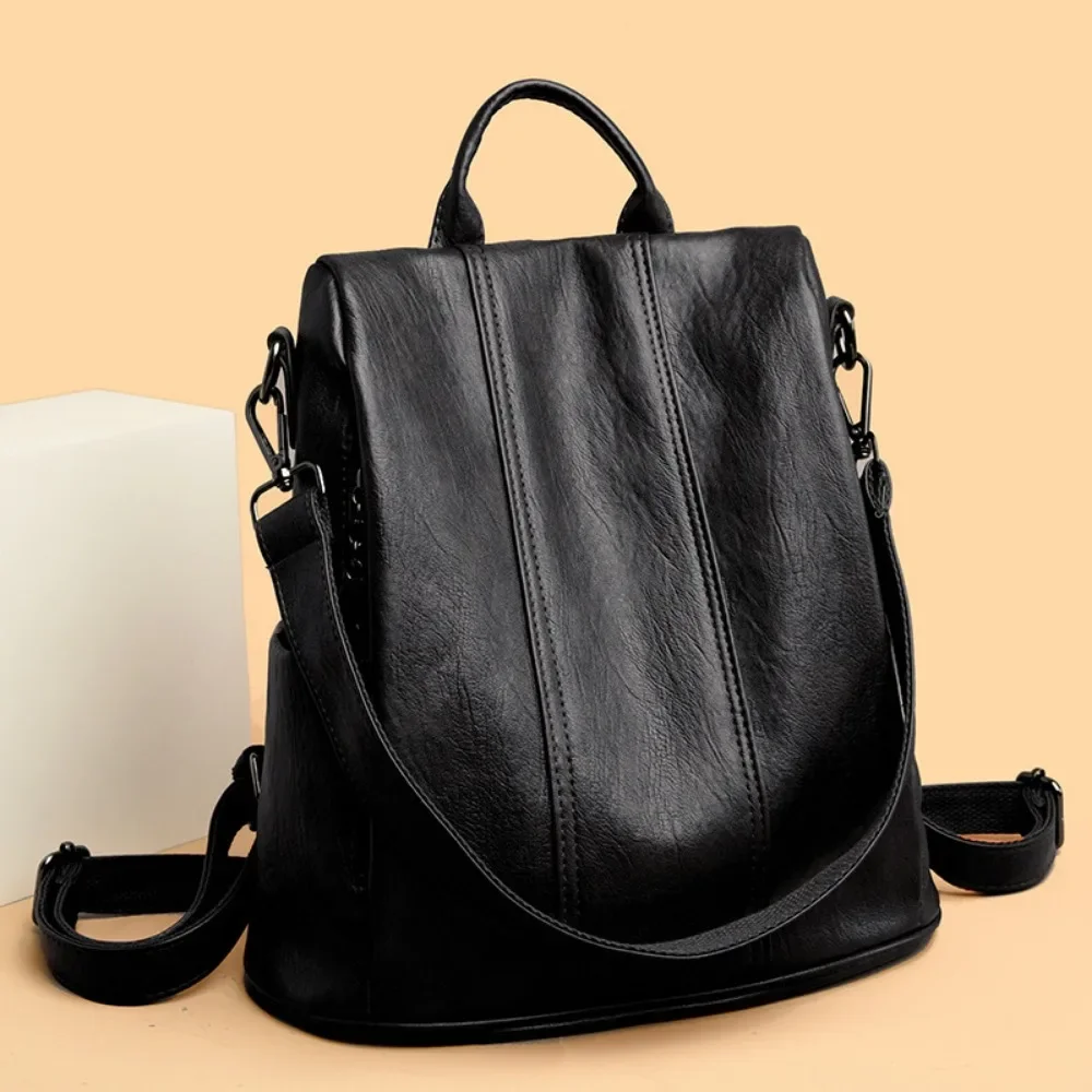 Ransel Laptop Anti Maling BARU - Leather Backpack Vintage ulasan dan harga